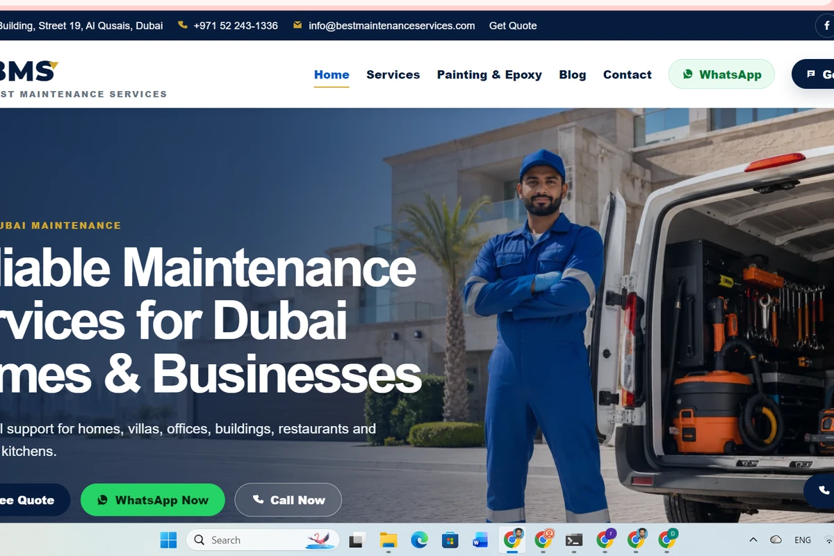 Best Maintenance Services website