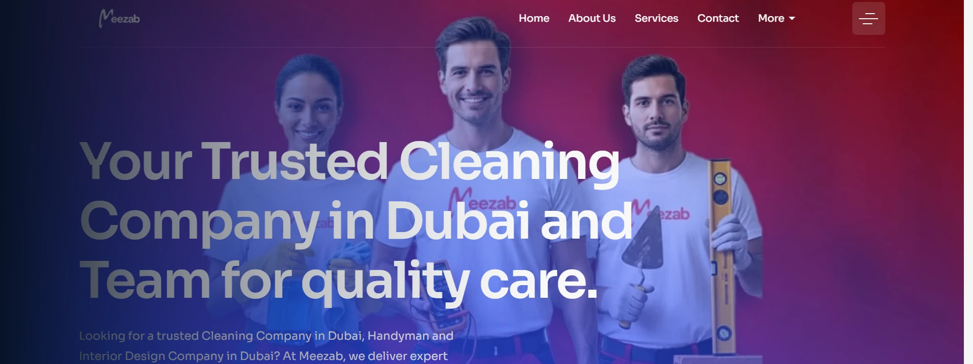 Meezab multi-service website case study