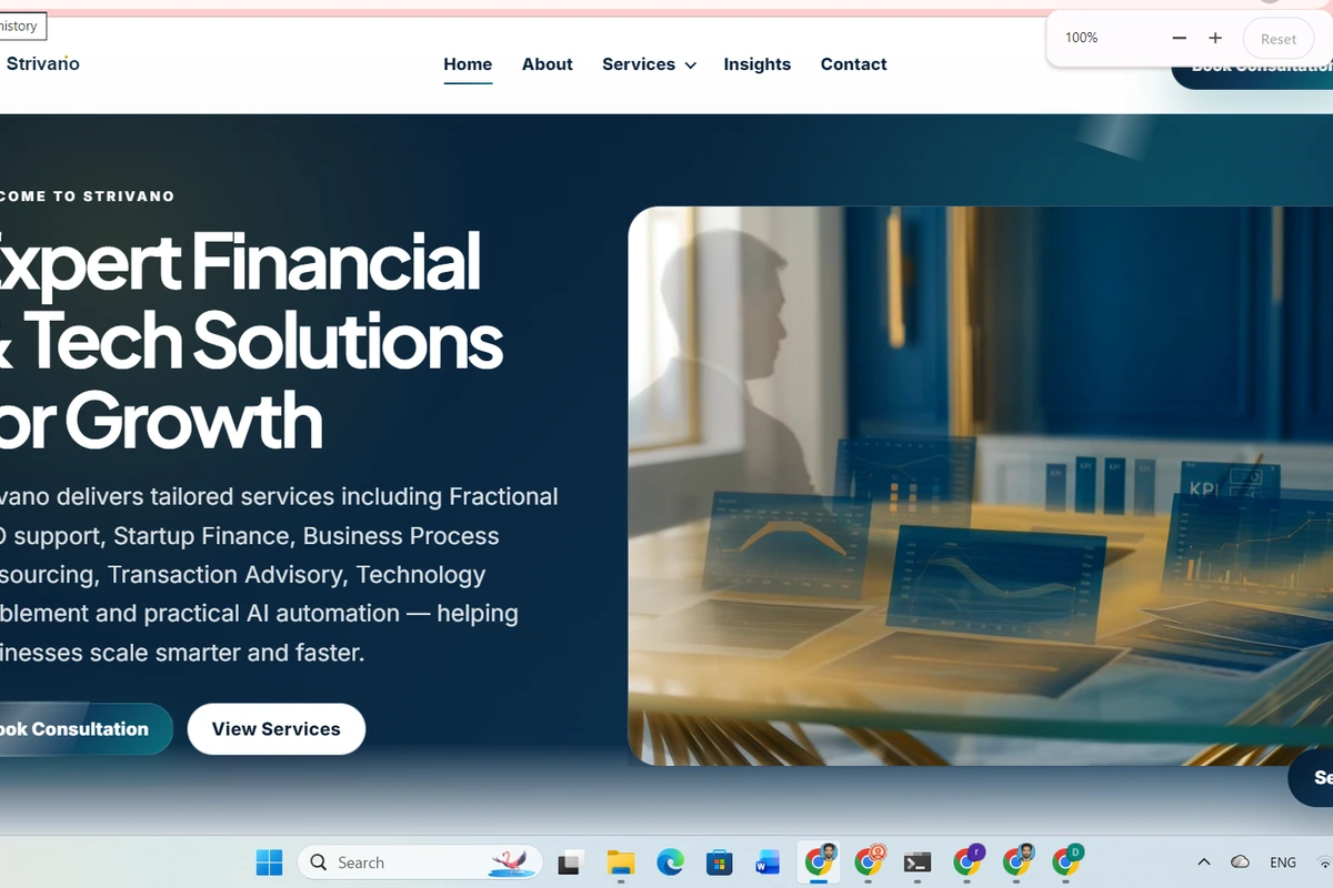 Strivano finance and technology website